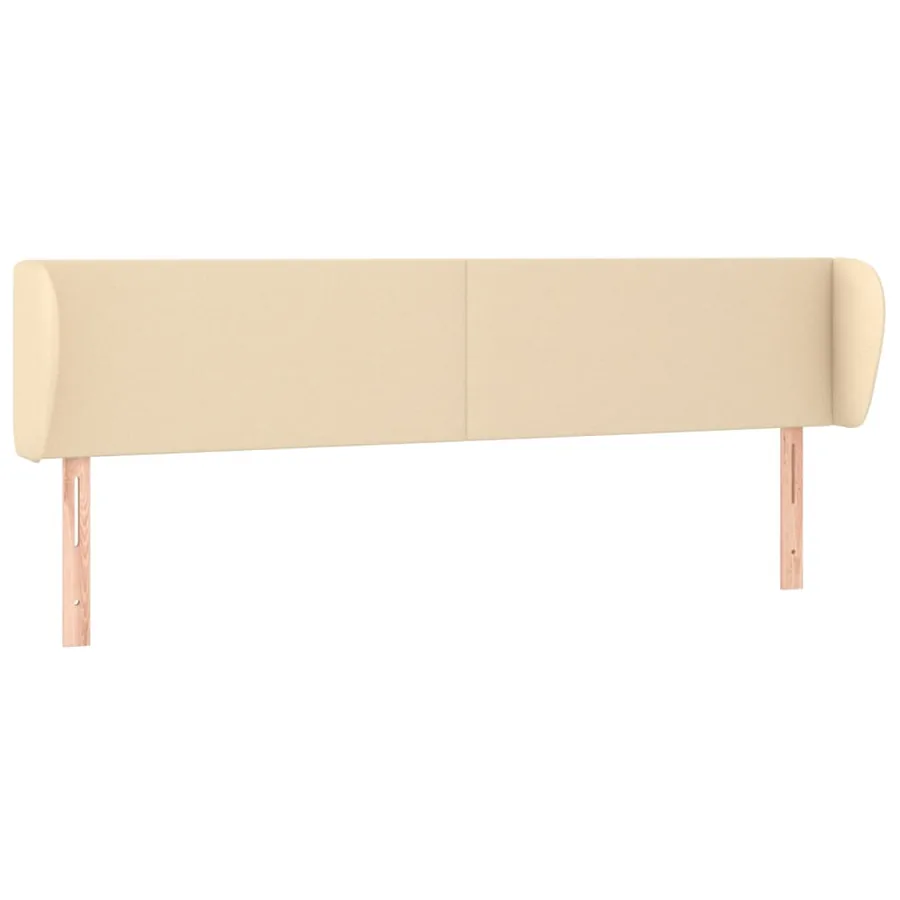 Tête de lit avec oreilles Crème 163x23x78/88 cm Tissu - 2