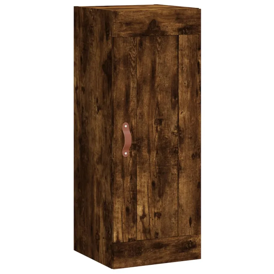 Armoire murale chêne fumé 34,5x34x90 cm bois d'ingénierie - 2