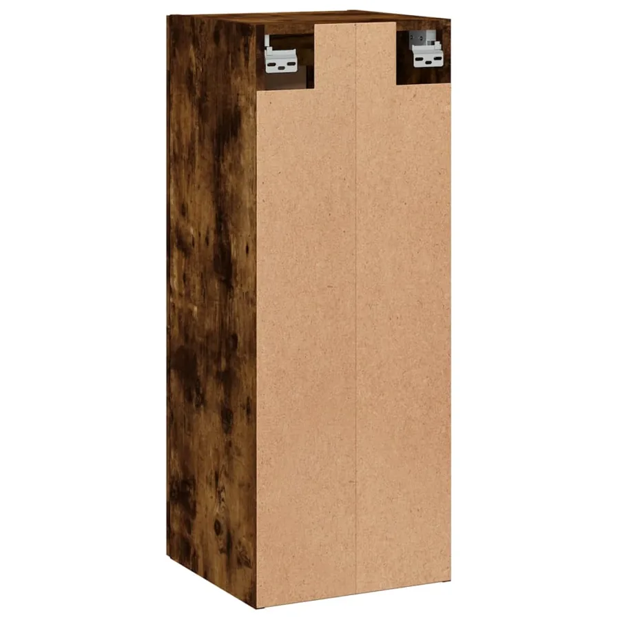Armoire murale chêne fumé 34,5x34x90 cm bois d'ingénierie - 9