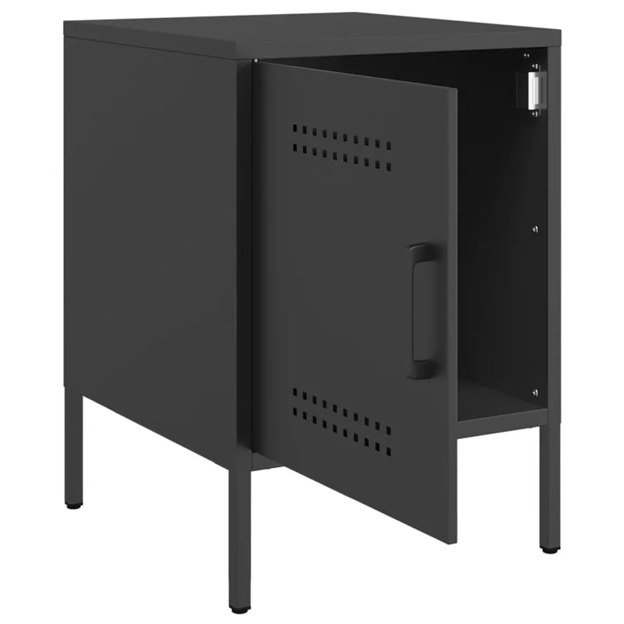 Tables de chevet 2 pcs noir 36x39x50,5 cm acier - 7