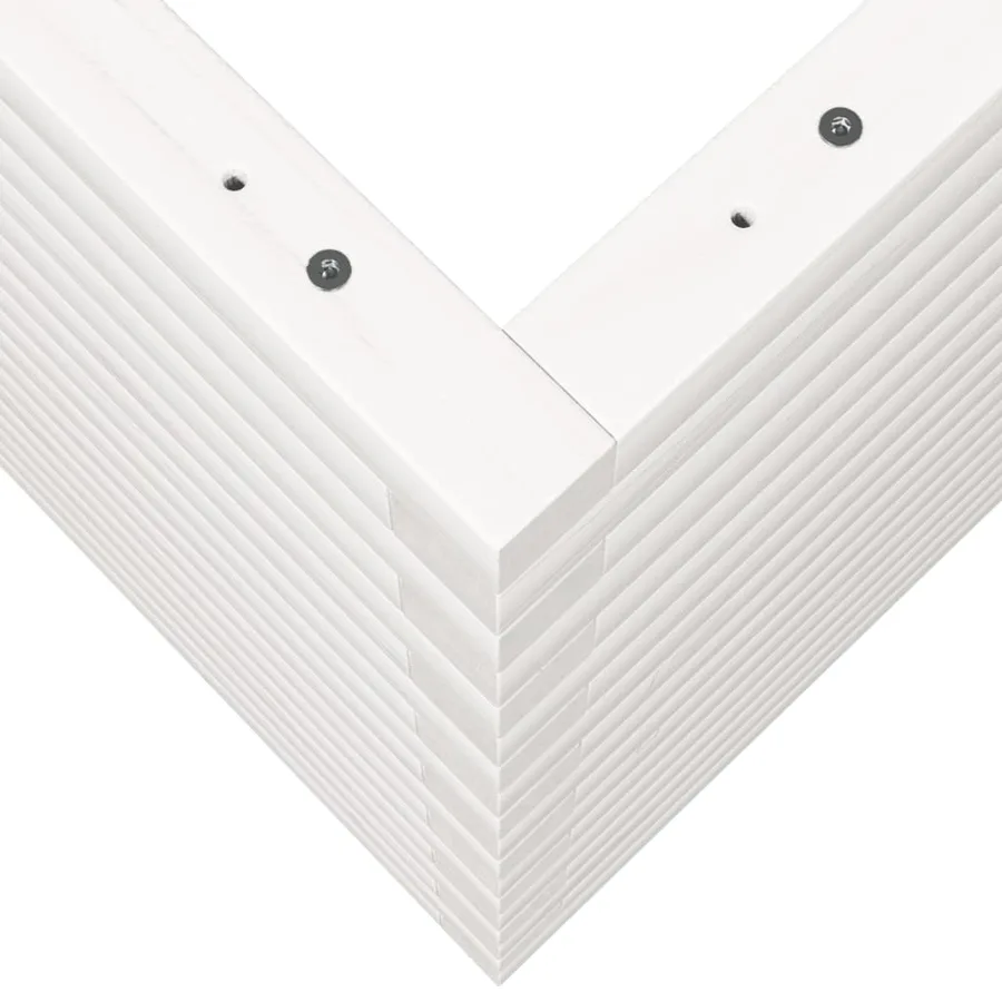 Jardinière blanc 50x50x68,5 cm bois de pin massif - 8