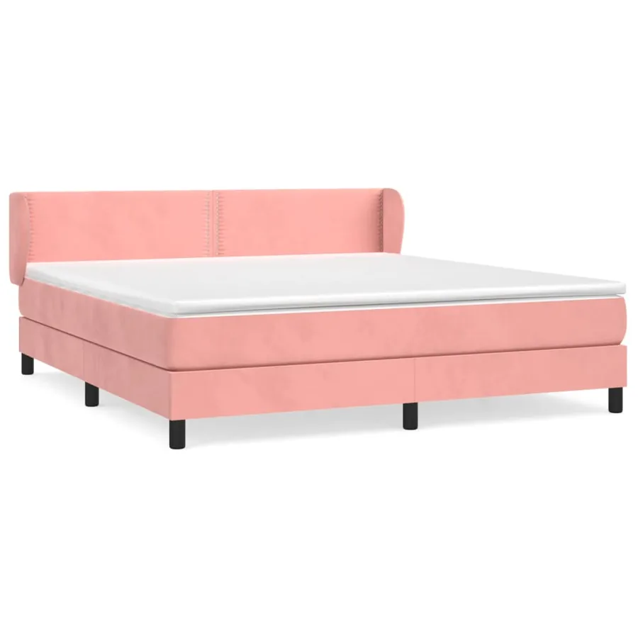 Sommier à lattes de lit avec matelas Rose 160x200 cm Velours - 2