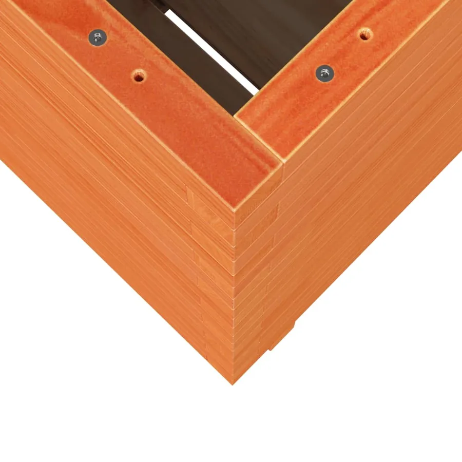 Jardinière cire marron 50x50x72,5 cm bois de pin massif - 8