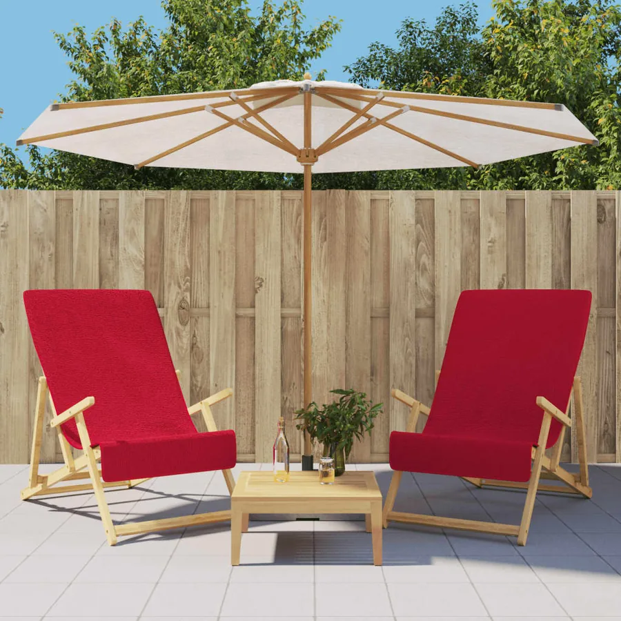 Serviettes de plage 2 pcs bordeaux 60x135 cm tissu 400 GSM
