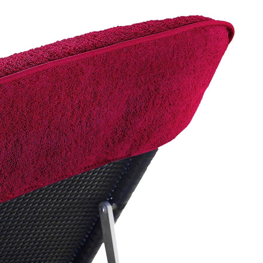 Serviettes de plage 2 pcs bordeaux 60x135 cm tissu 400 GSM - 6