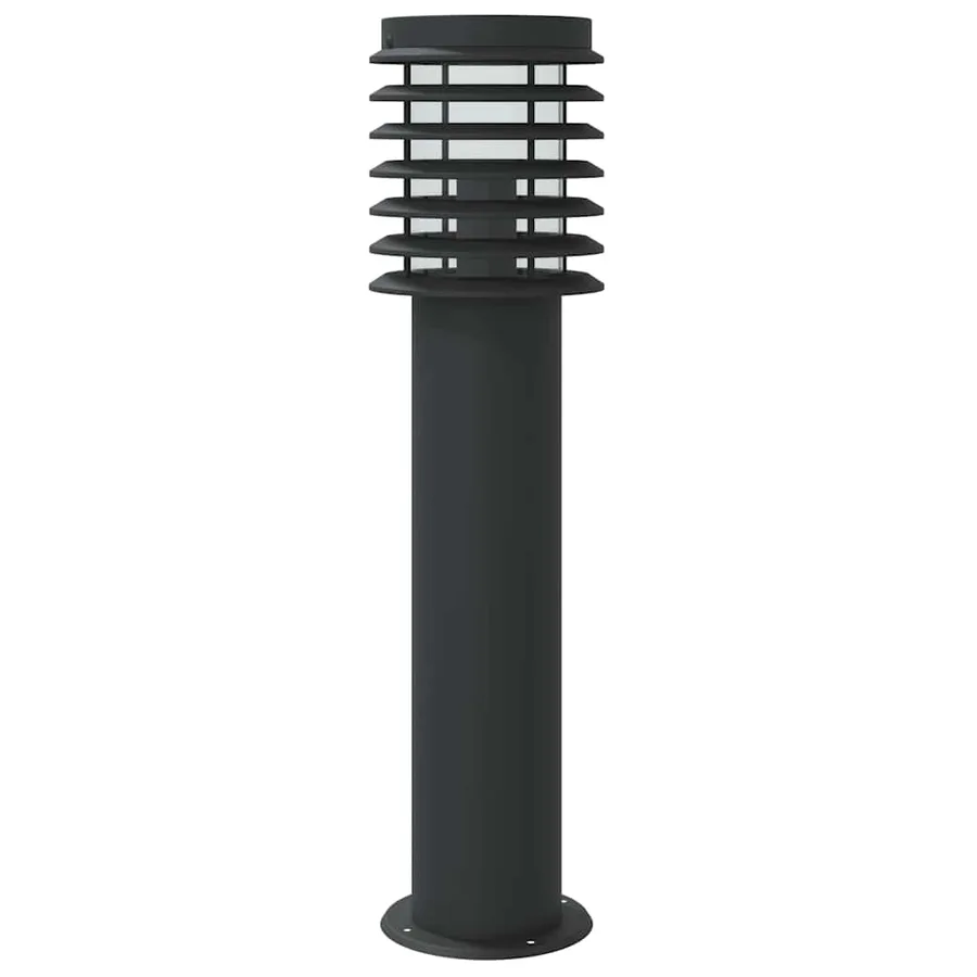 Lampadaires d'extérieur et capteurs 3 pcs noir acier inoxydable - 6