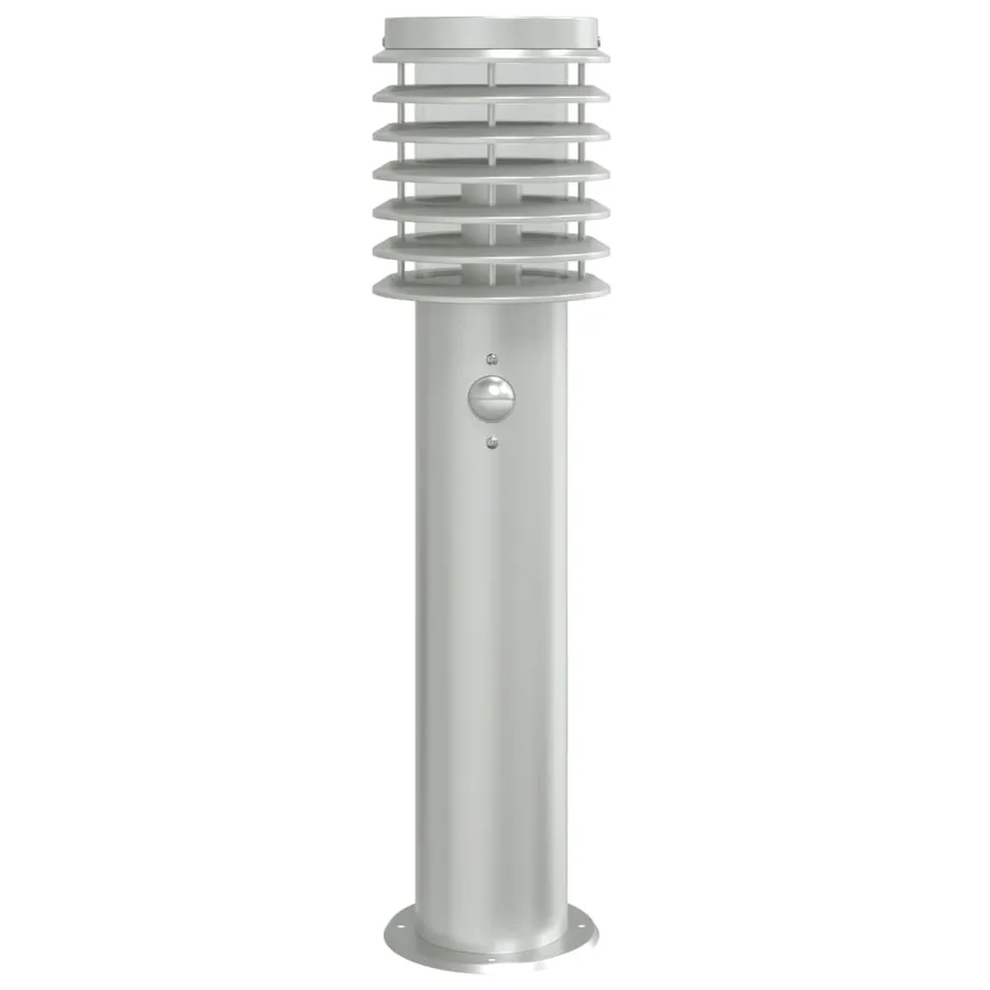 Lampadaires d'extérieur avec capteurs 3 pcs acier inoxydable - 4