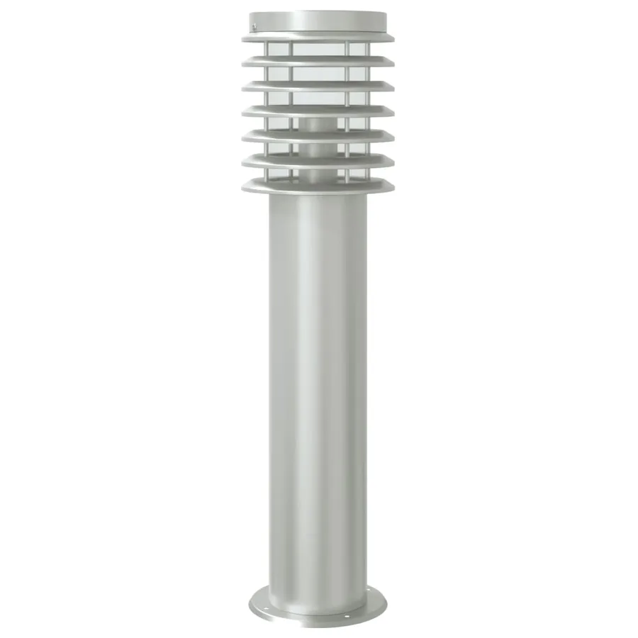 Lampadaires d'extérieur avec capteurs 3 pcs acier inoxydable - 6