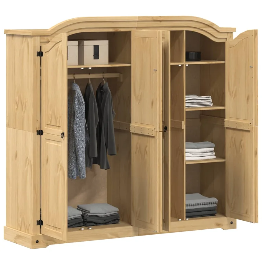 Garde-robe Corona 194x52x186 cm bois de pin massif - 3
