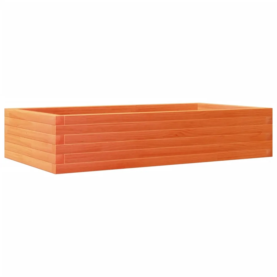 Jardinière cire marron 110x60x23 cm bois de pin massif - 2