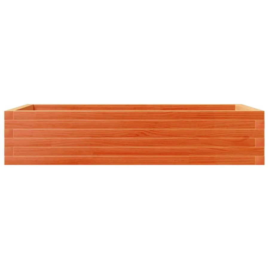 Jardinière cire marron 110x60x23 cm bois de pin massif - 5