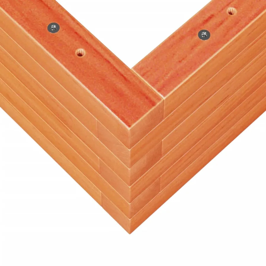 Jardinière cire marron 110x60x23 cm bois de pin massif - 8