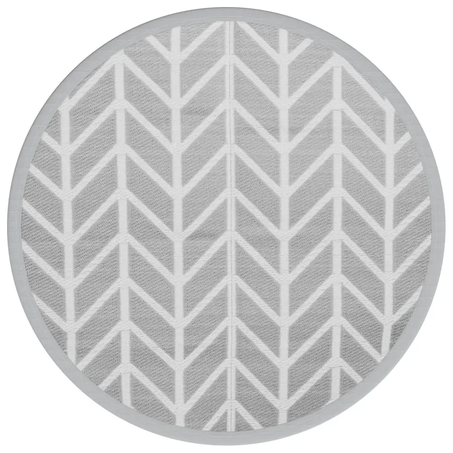 Tapis d'extérieur ARAKIL gris Ø160 cm PP - 2