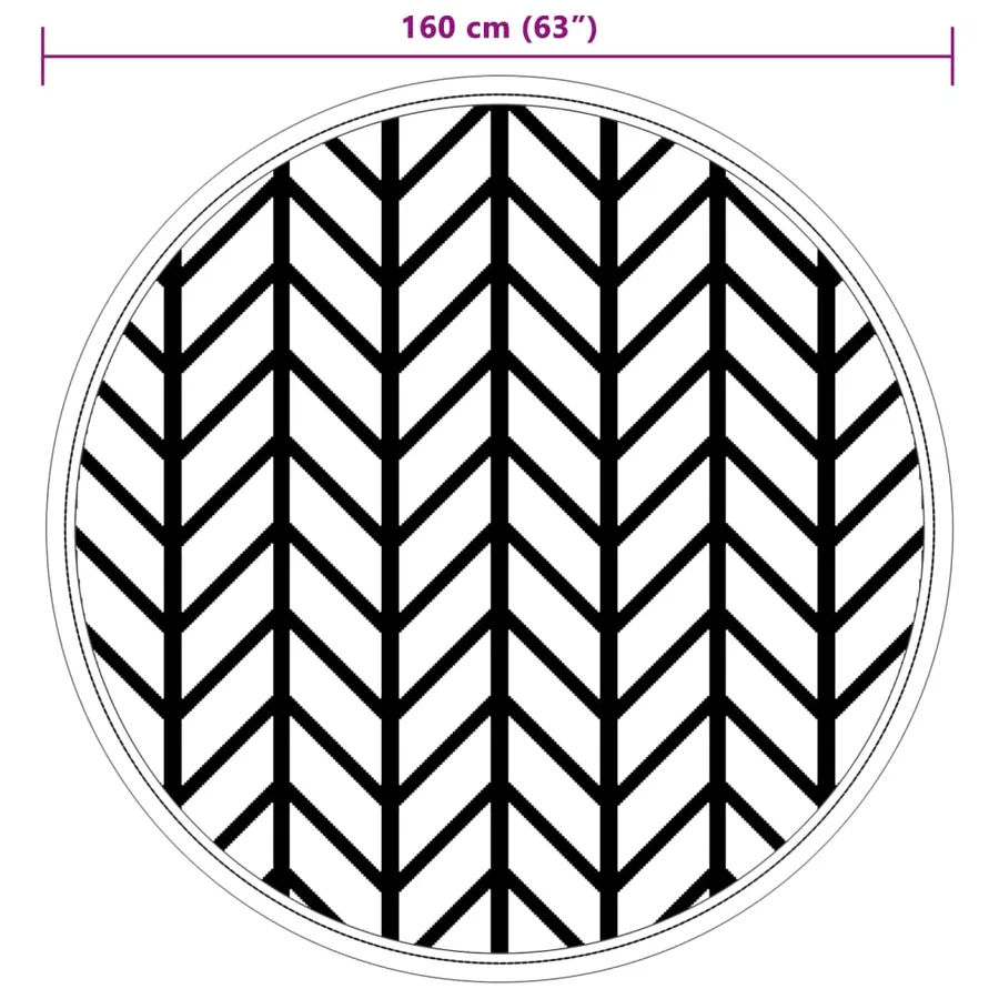 Tapis d'extérieur ARAKIL gris Ø160 cm PP - 6