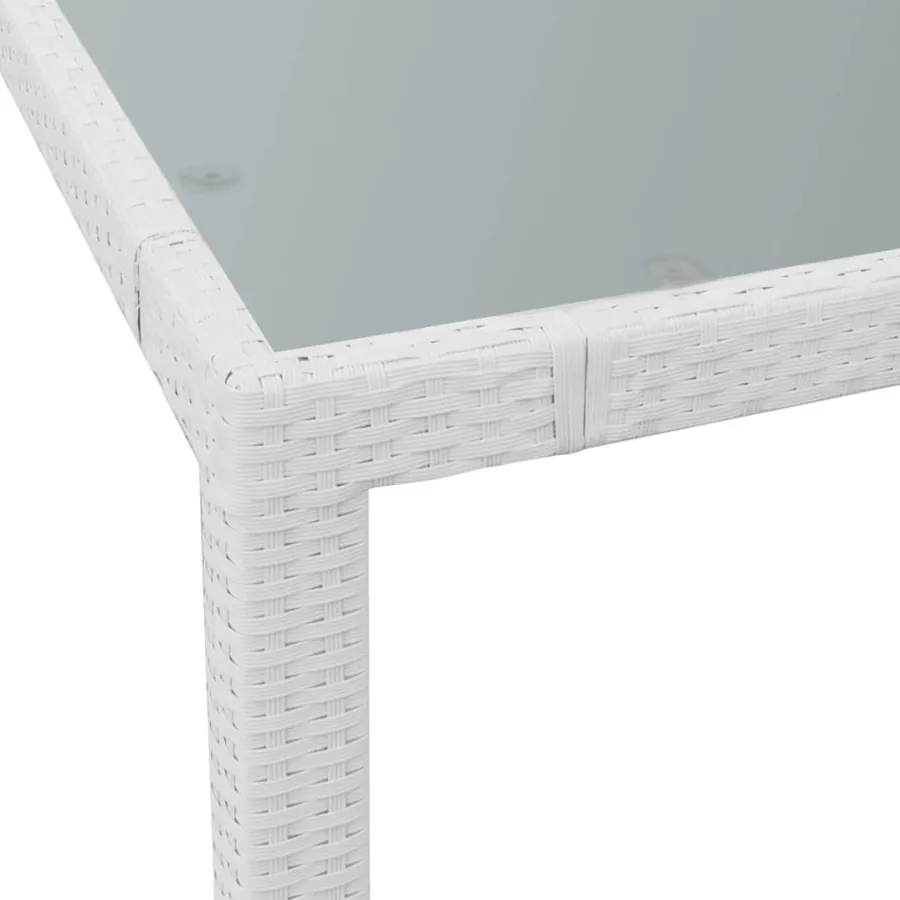 Salon de jardin 5 pcs Résine tressée Blanc-crème - 4