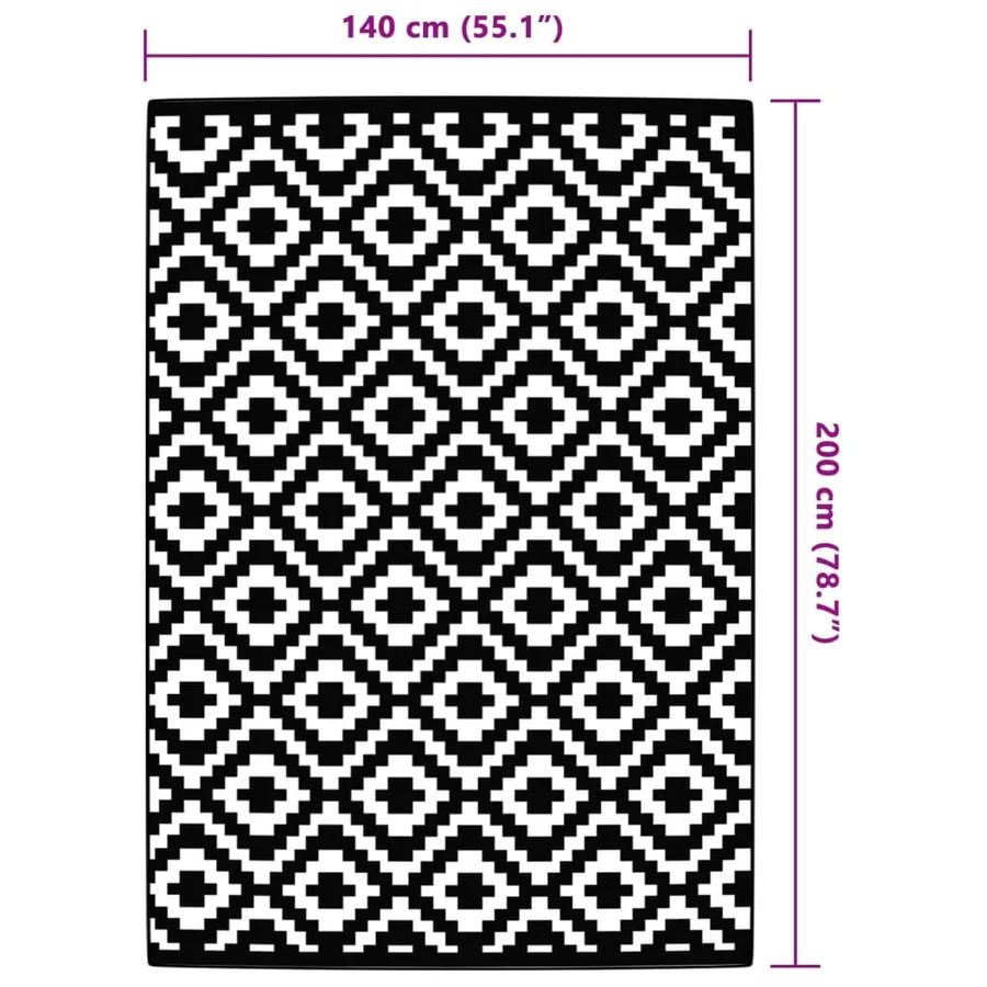 Tapis d'extérieur ARAKIL gris 140 x 200 cm PP - 6
