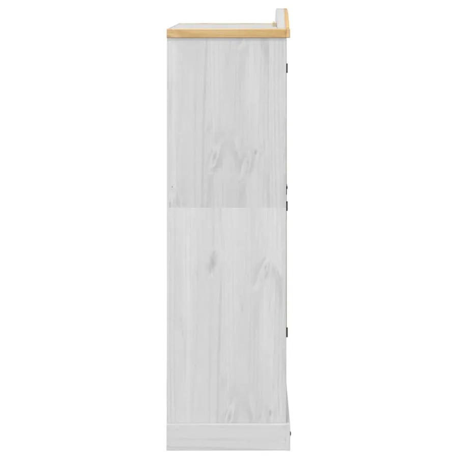 Garde-robe Corona blanc 102x52x186 cm bois de pin massif - 5
