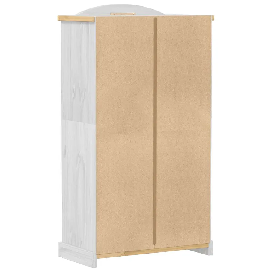 Garde-robe Corona blanc 102x52x186 cm bois de pin massif - 6