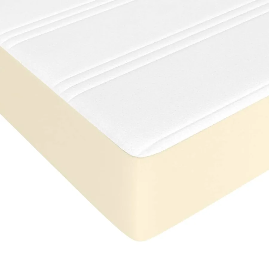 Matelas de lit à ressorts ensachés fermeté moyenne Crème 140x190x20 cm - 5