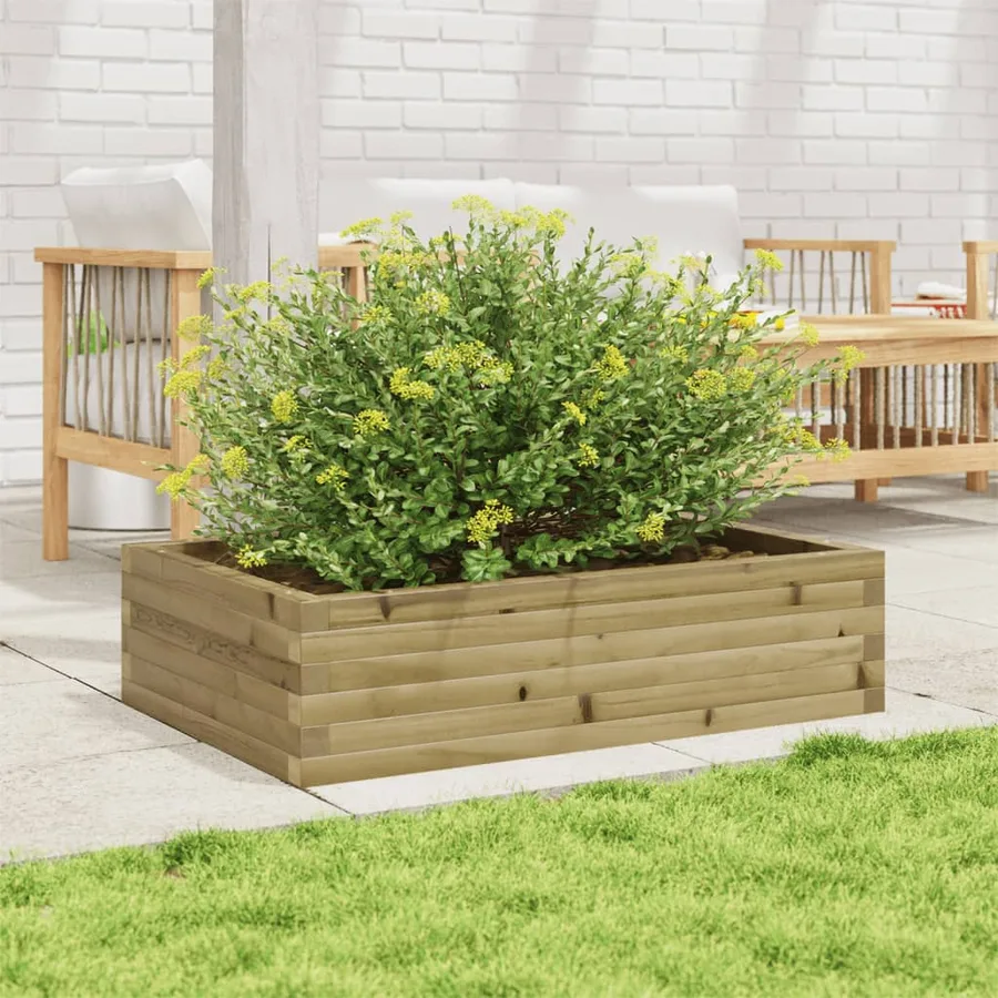 Jardinière 90x60x23 cm bois de pin imprégné - 3