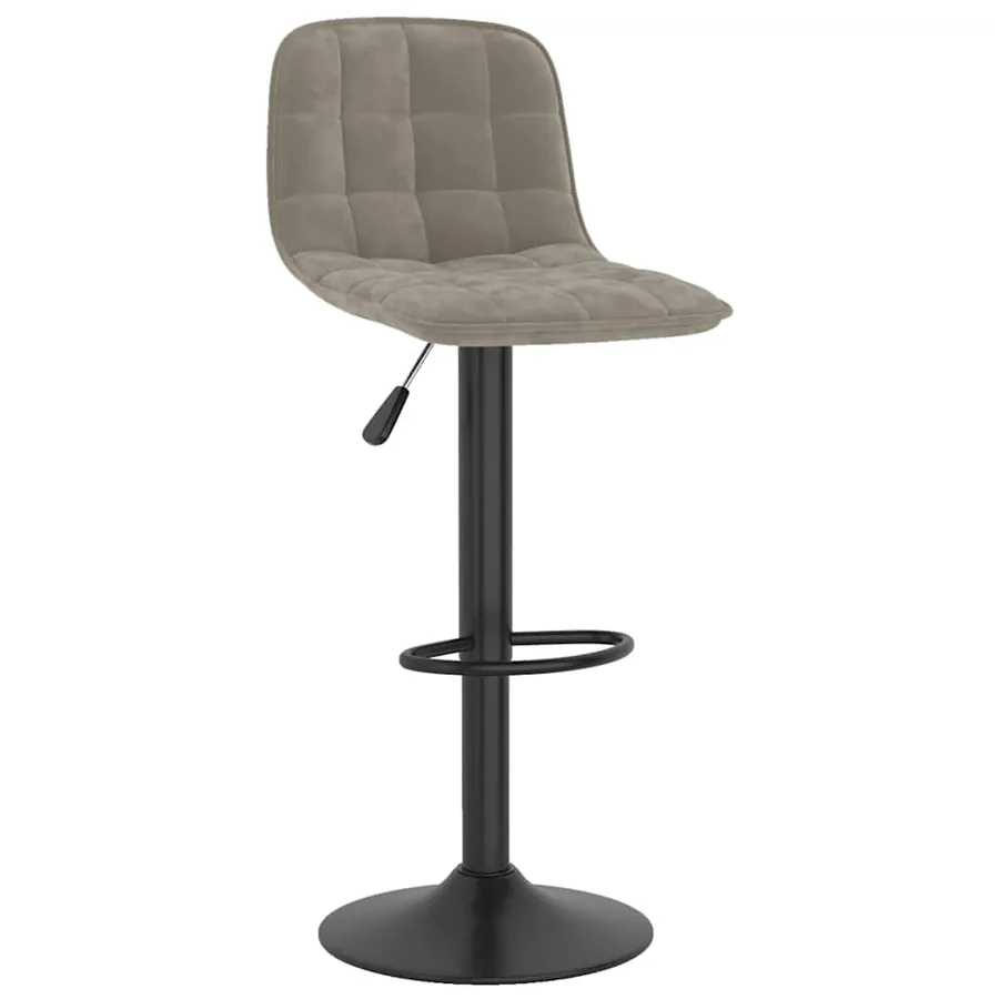 Tabouret de bar Gris clair Velours - 2