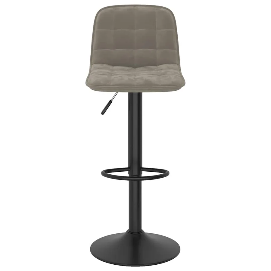 Tabouret de bar Gris clair Velours - 3