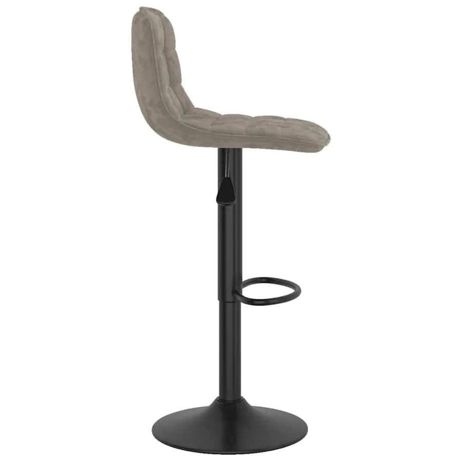 Tabouret de bar Gris clair Velours - 4
