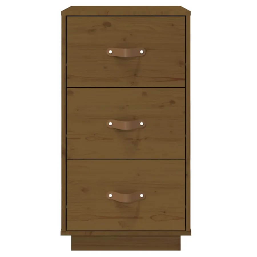 Tables de chevet 2 pcs Marron 40x40x75 cm Bois de pin massif - 7