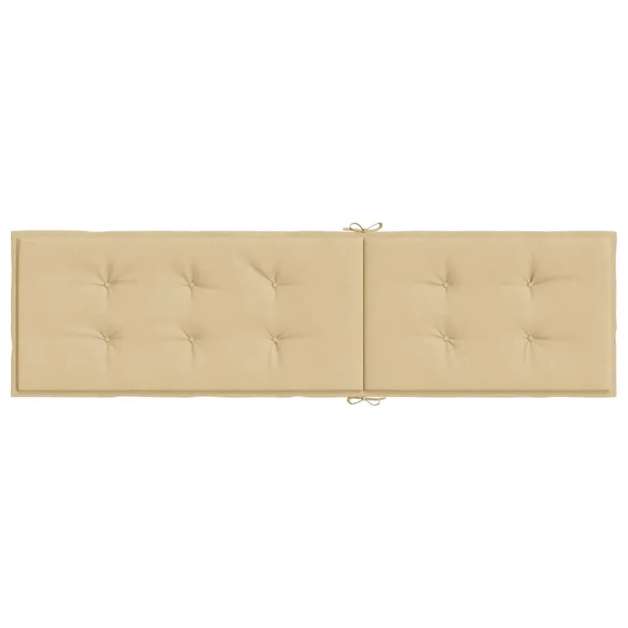 Coussin de chaise longue beige mélangé (75+105) x 50 x 4 cm tissu - 5