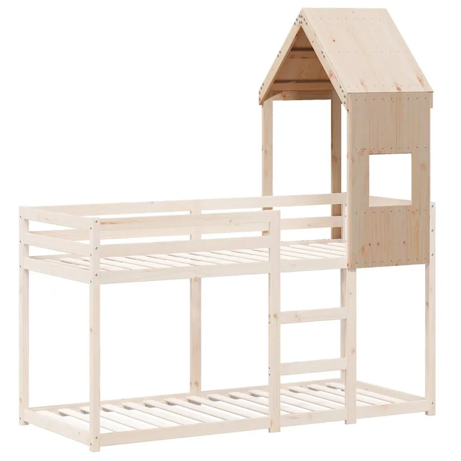 Toit de lit pour enfants 55x99x139,5 cm bois de pin massif - 3