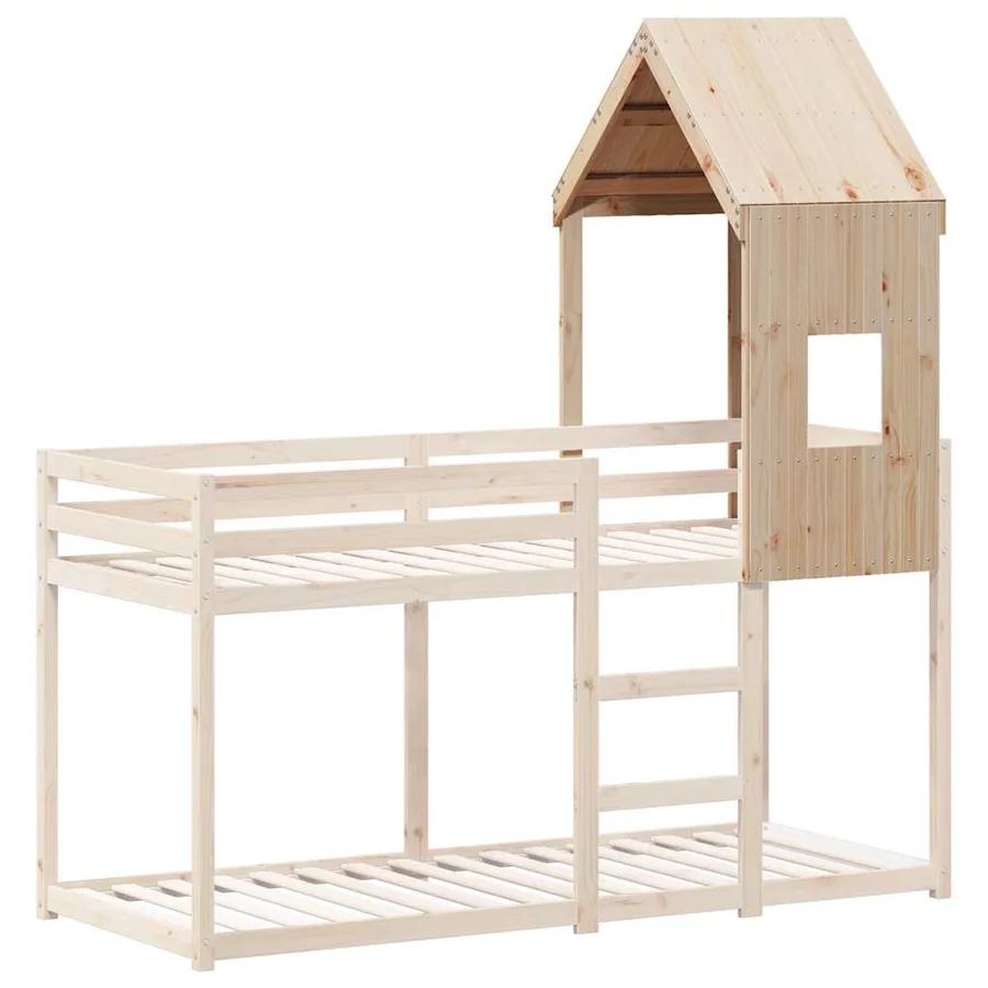 Toit de lit pour enfants 60x89x134,5 cm bois de pin massif - 3