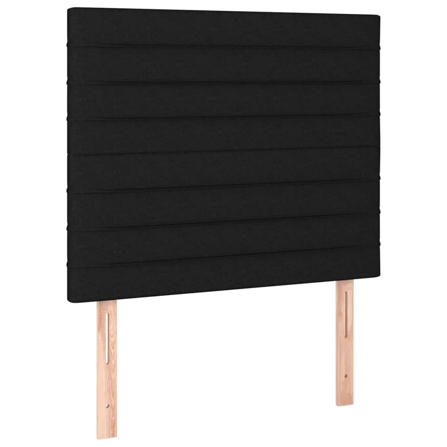 Tête de lit à LED Noir 100x5x118/128 cm Tissu - 4