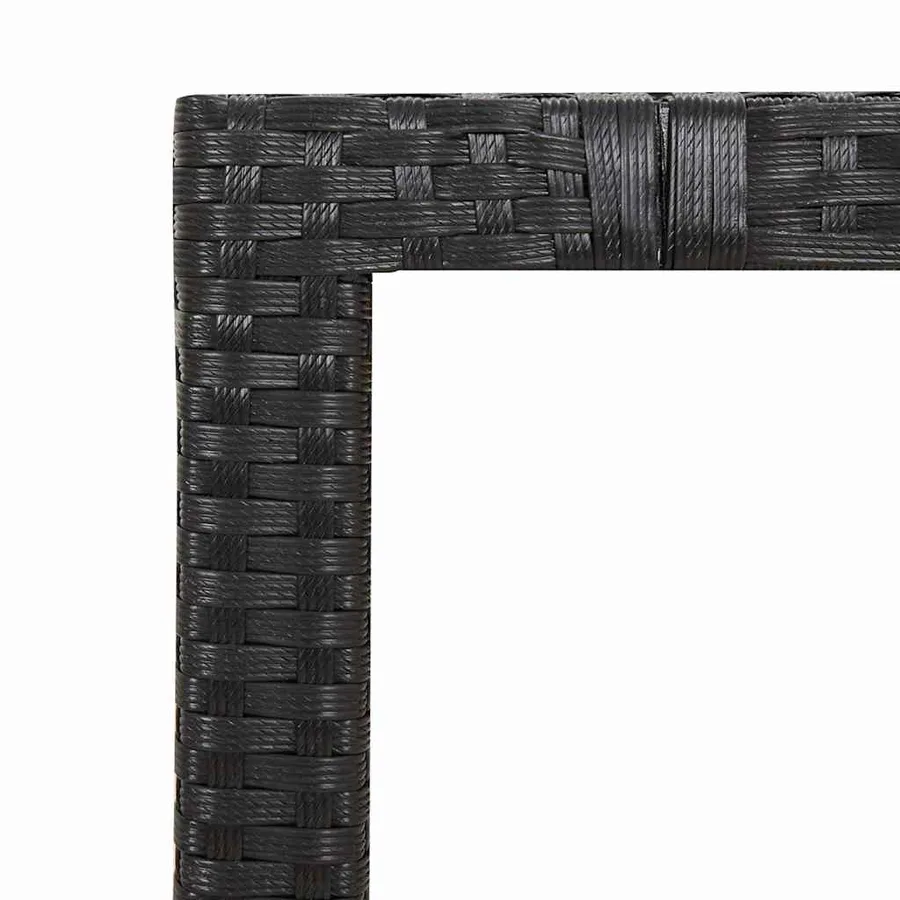 Ensemble de bistro de jardin 9 pcs coussins noir poly rotin - 5