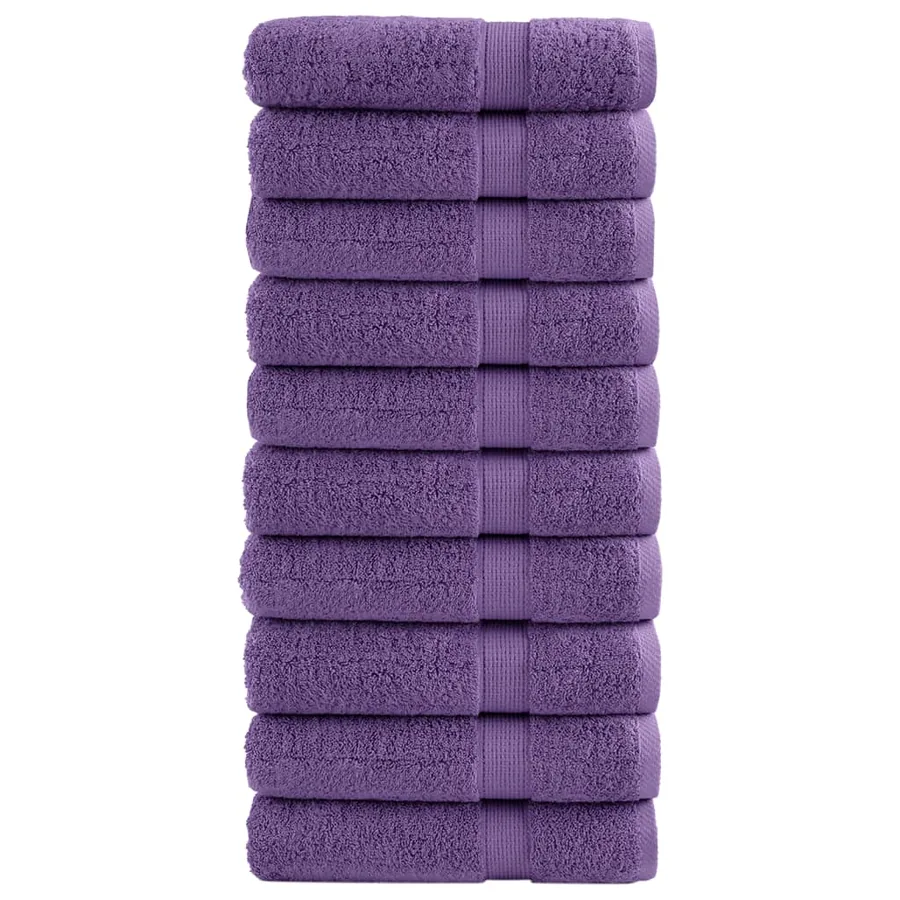 Serviettes de douche de qualité supérieure SOLUND 10 pcs violet