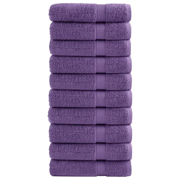 Serviettes de douche de qualité supérieure SOLUND 10 pcs violet
