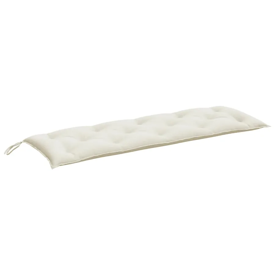 Coussin de banc de jardin crème mélangé 150x50x7 cm tissu - 2