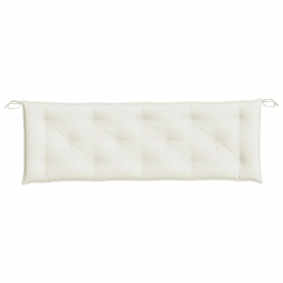 Coussin de banc de jardin crème mélangé 150x50x7 cm tissu - 4