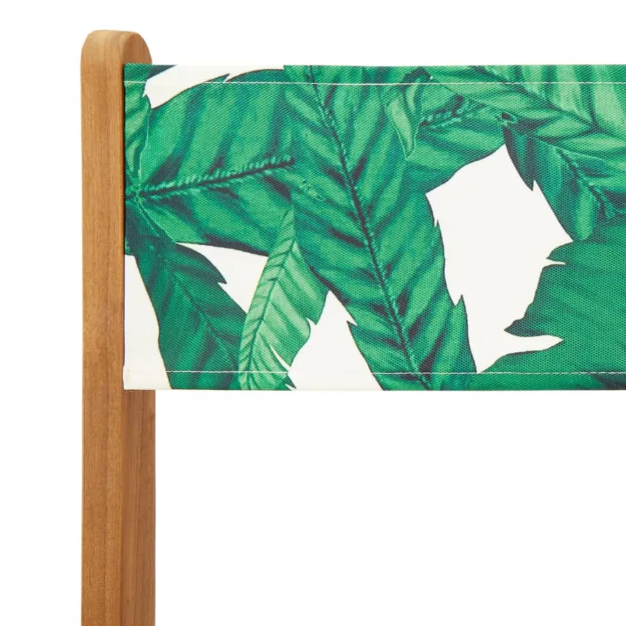 Chaises de bistrot lot de 2 motif de feuilles acacia et tissu - 9