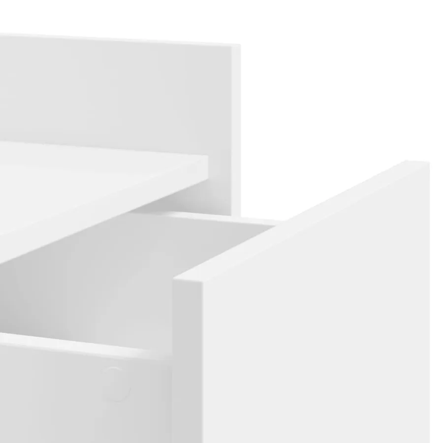Table de chevet blanc 45x50x65 cm bois d'ingénierie - 9
