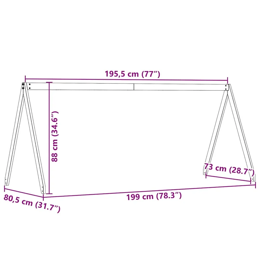 Toit de lit pour enfants blanc 199x80,5x88cm bois de pin massif - 9