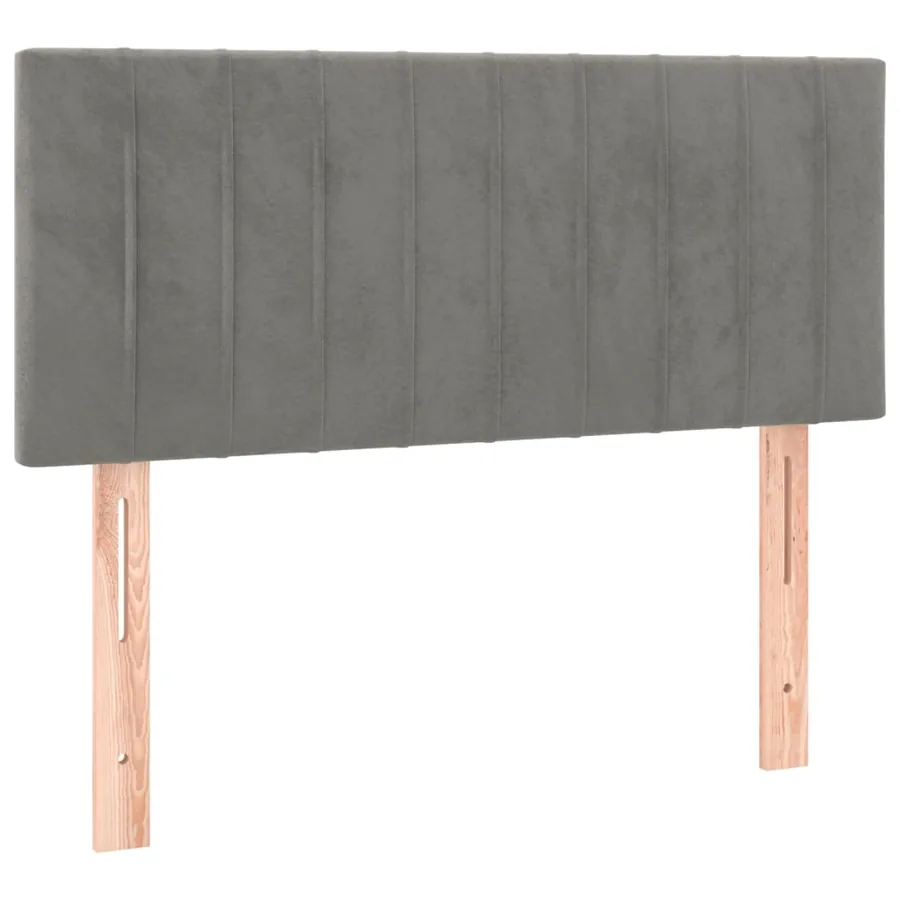 Tête de lit à LED Gris clair 90x5x78/88 cm Velours - 4