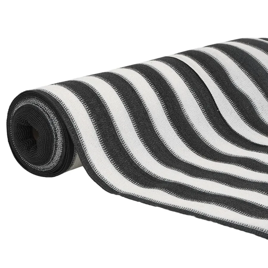 Filet brise-vue anthracite et blanc 1,5x25 m PEHD 75 g/m² - 3