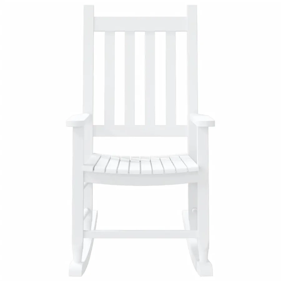 Chaises à bascule enfants lot de 2 blanc bois peuplier massif - 4
