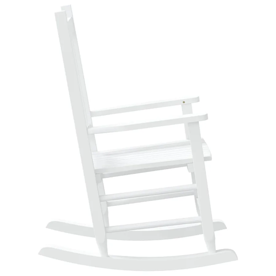 Chaises à bascule enfants lot de 2 blanc bois peuplier massif - 5