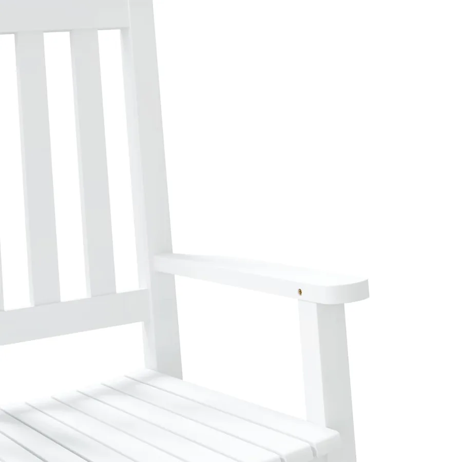 Chaises à bascule enfants lot de 2 blanc bois peuplier massif - 7