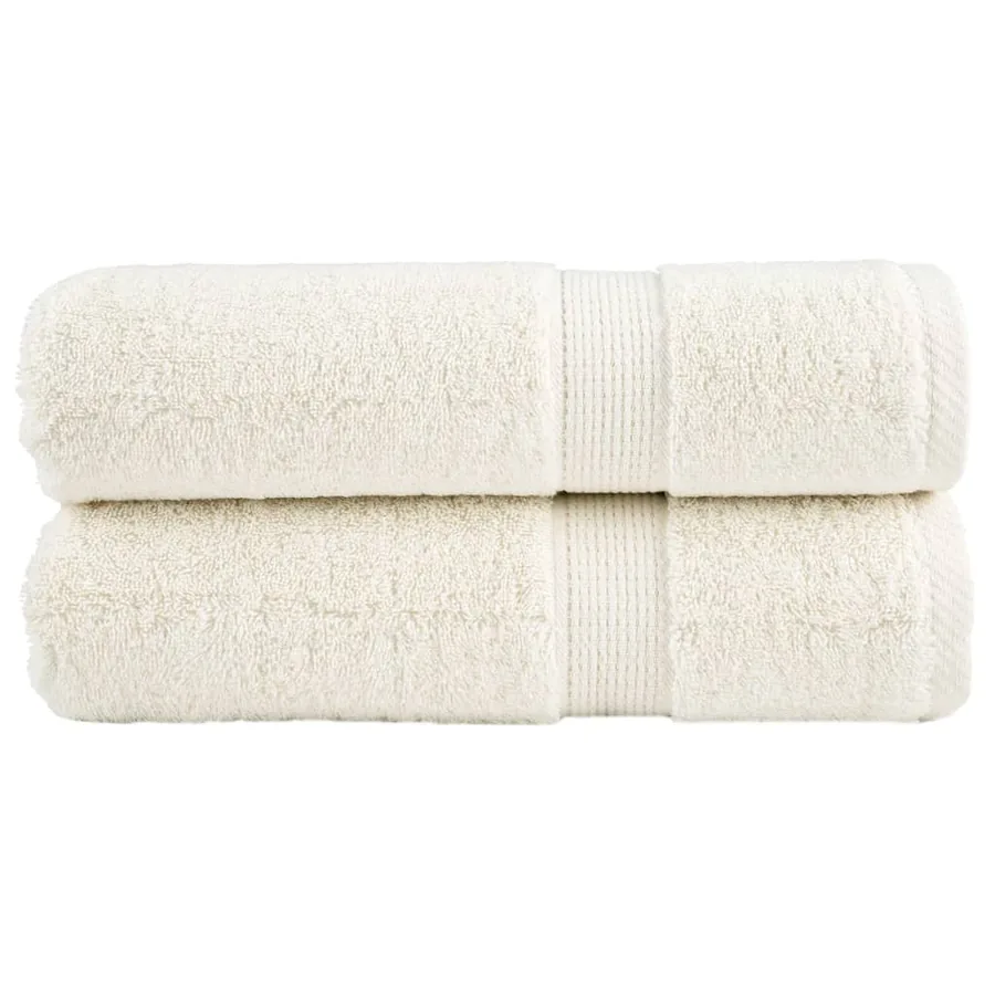 Serviettes de douche de qualité supérieure SOLUND 2 pcs crème