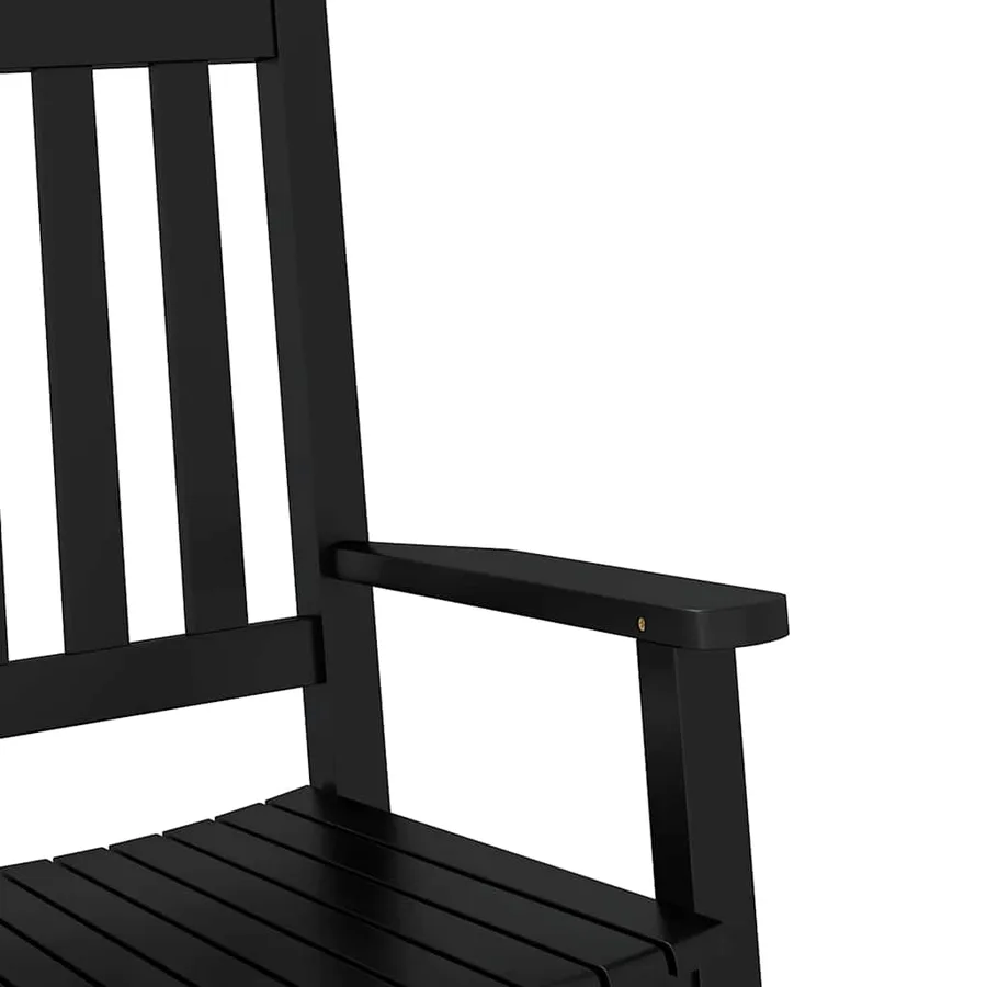 Chaises à bascule enfants lot de 2 noir bois de peuplier massif - 7