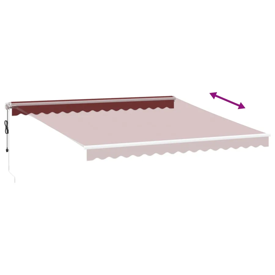 Auvent rétractable automatique avec LED bordeaux 400x350 cm - 11