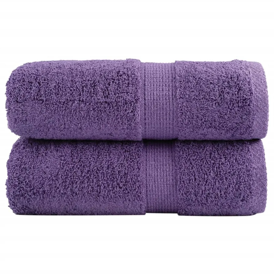 Serviettes de toilette Premium SOLUND 2 pièces Violet 30 x 30 cm 600 g/m²