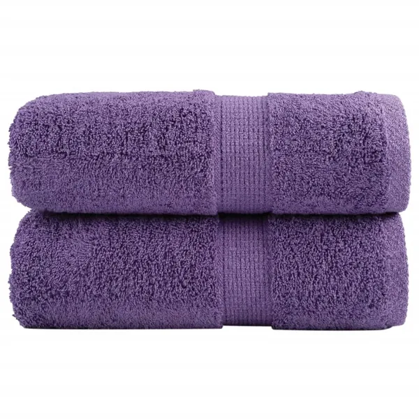 Serviettes de toilette Premium SOLUND 2 pièces Violet 30 x 30 cm 600 g/m²